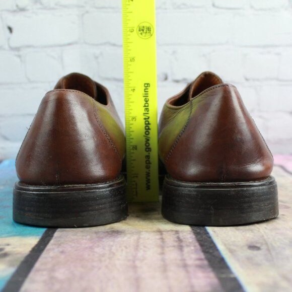 Bostonian Men's Brown Leather Square Toe Lace Up Dress Oxford Shoes Size 9 M - Picture 8 of 9